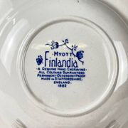 Set of 6 "Finlandia" soup plates by Myott, Staffordshire, UK