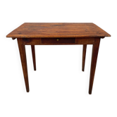 Petite table de ferme rustique en bois massif – Fin XIXe / Début XXe