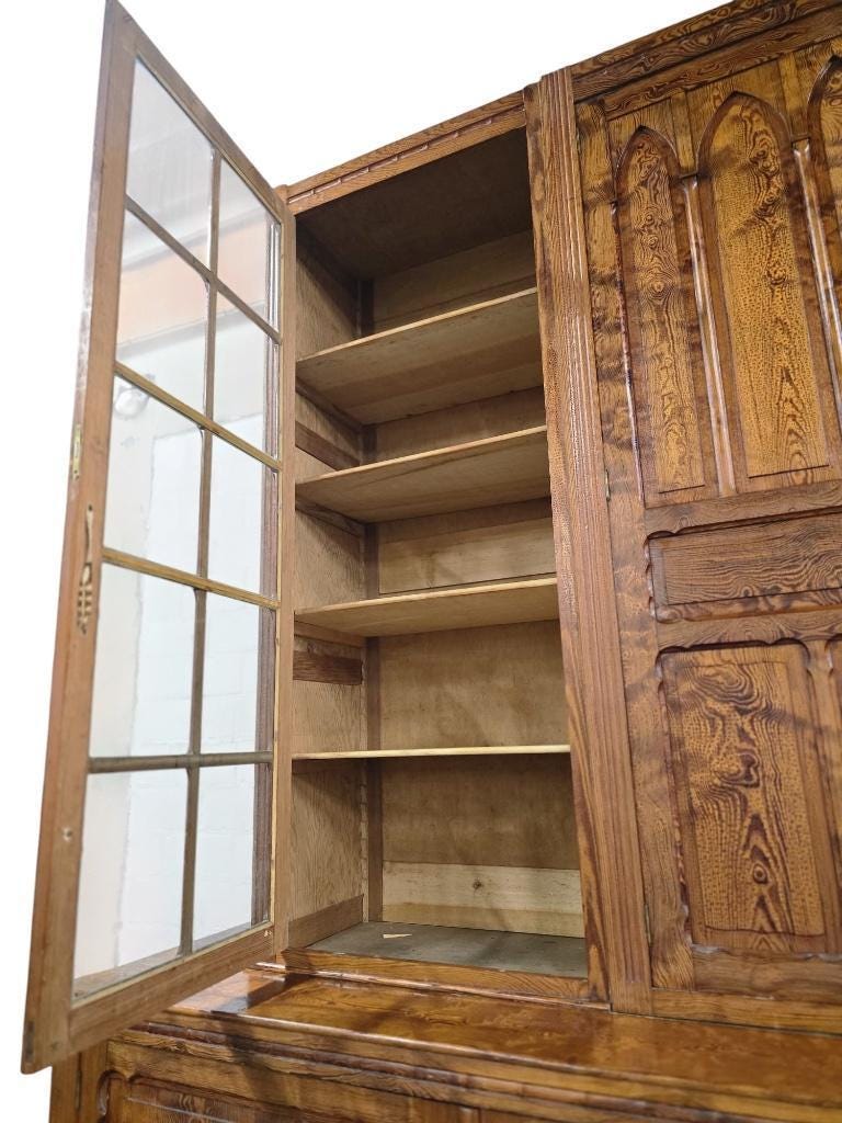 Vitrine industrielle vintage XL haute / armoire de laboratoire / armoire