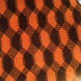 Duo of vintage metal and velvet armchairs