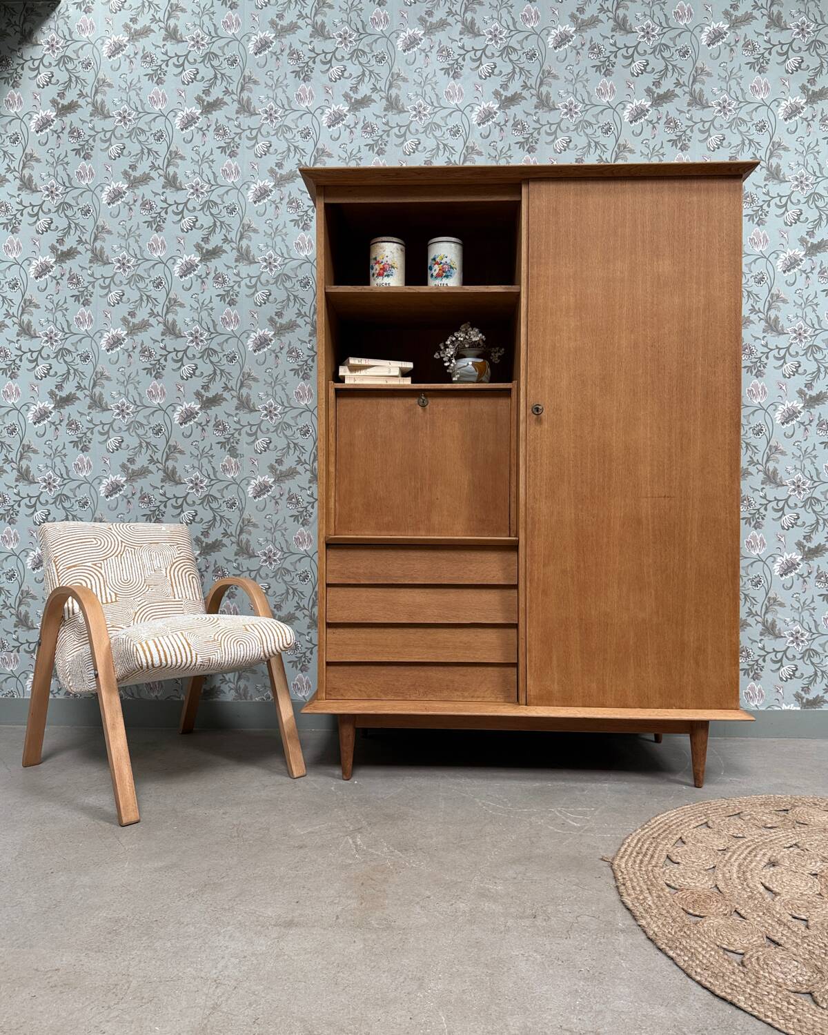 Vintage secretary cabinet (refurbished)
