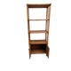 Bamboo and wicker bookshelf, vintage boho-chic from the '70s.