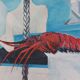 Grande peinture postmoderne de l'artiste Azian Tsang 1987
