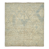 Handmade Tribal Decorative 254 cm x 288 cm Beige Wool Carpet