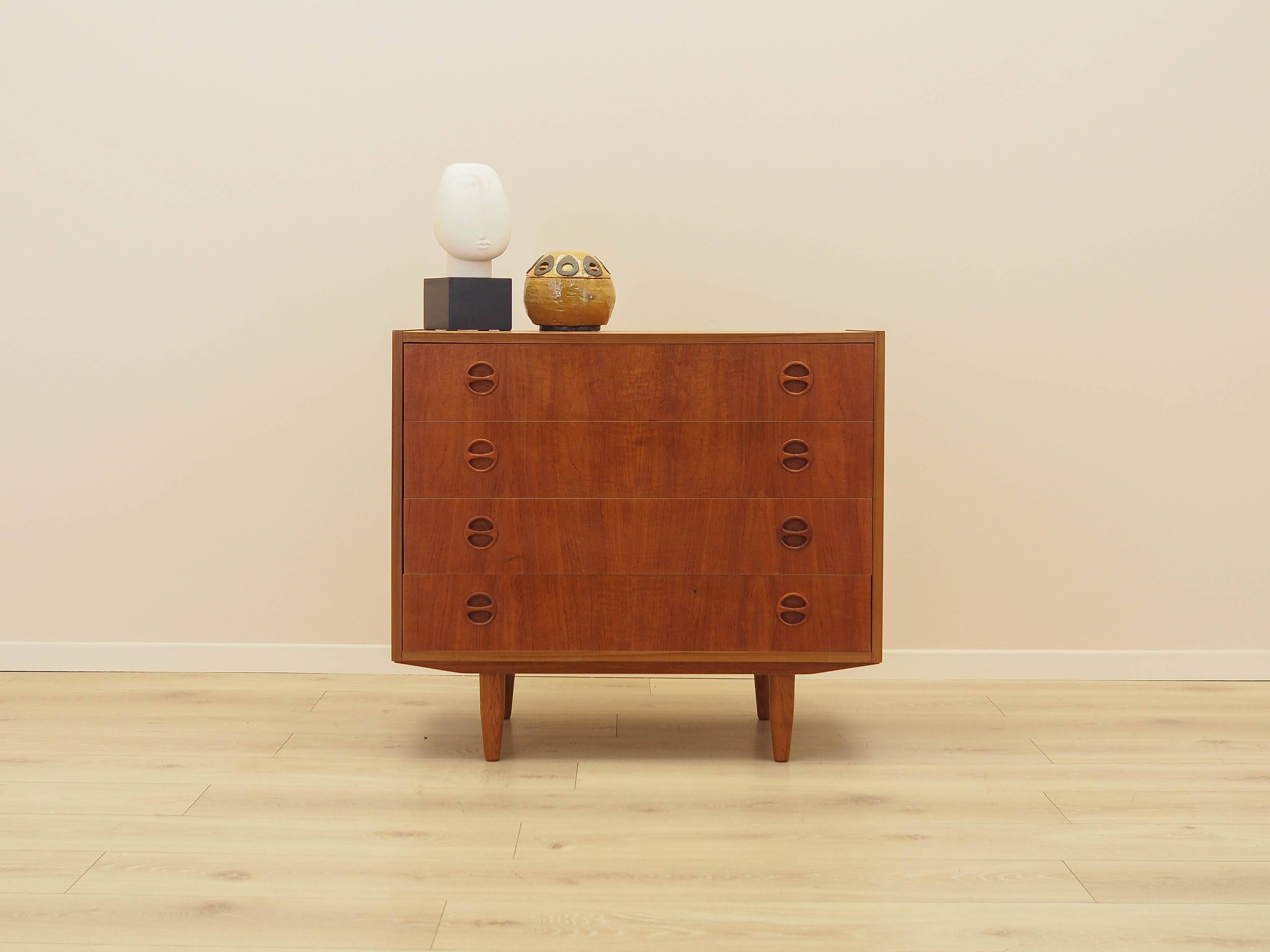 Commode en teck, design danois, années 1970, fabriquée au Danemark