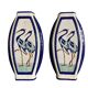 Pair of flat ceramic vases, KERALOUVE LA LOUVIERE
