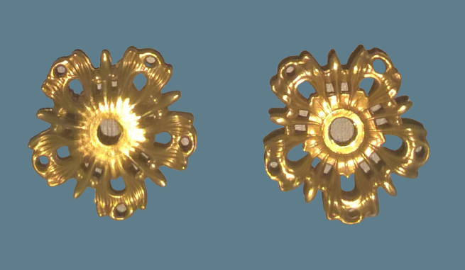 Chandelier five lights quadripod in golden regulator ~ late nineteenth