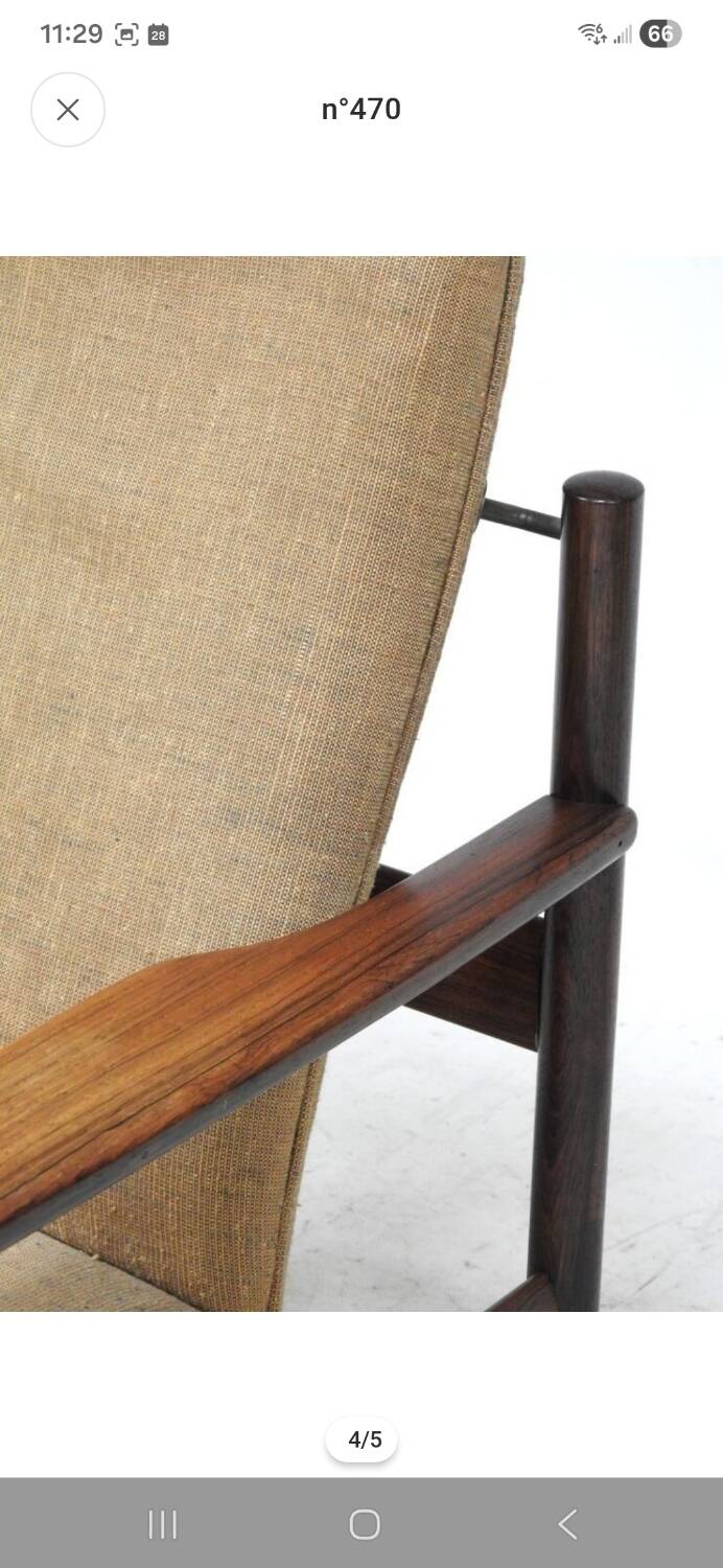 Fauteuil scandinave en teck dans le goût de Grete Jalk