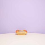 Square orange bowl ashtray