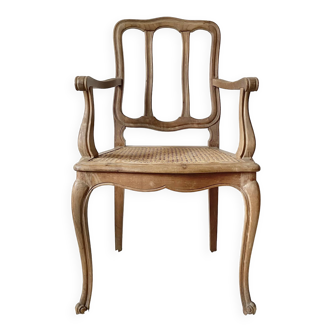 Old cane armchair