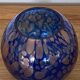 Blue vase in copper spotted glass