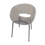 Transparent armchair Robbi Cantarutti, Sintesi, "Orbit Large", Made in Italy.