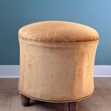 Golden velvet pouf