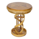 Solid wood side table Design Cherry wood DNA Helix Unique piece, 1980s