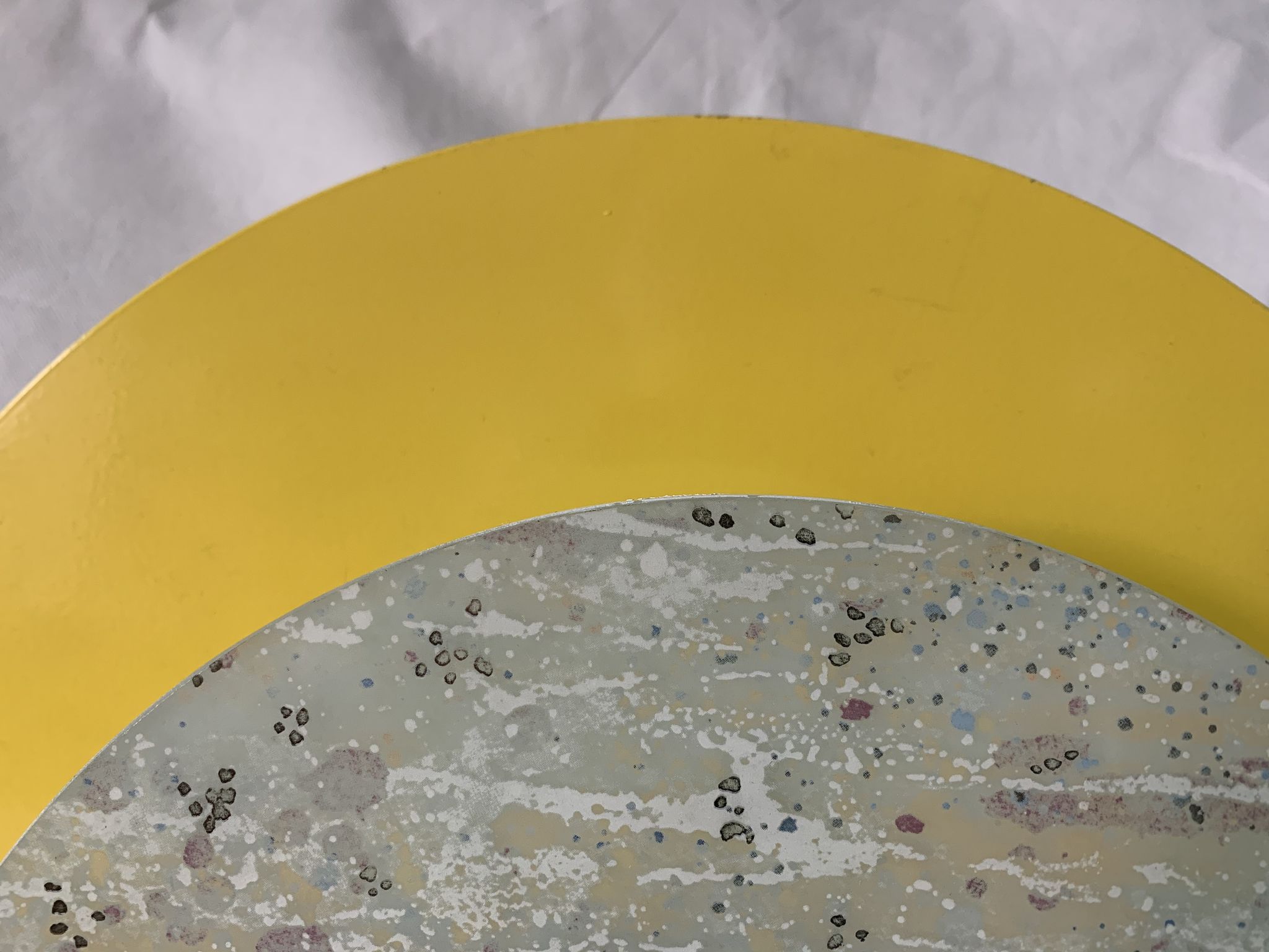 Colorful metal and glass wall light  Arlus 1980