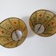 2 vintage leather clip lampshades