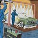 School poster 1960 framed double-sided n14bis The butcher charcutier- n 15 The garage