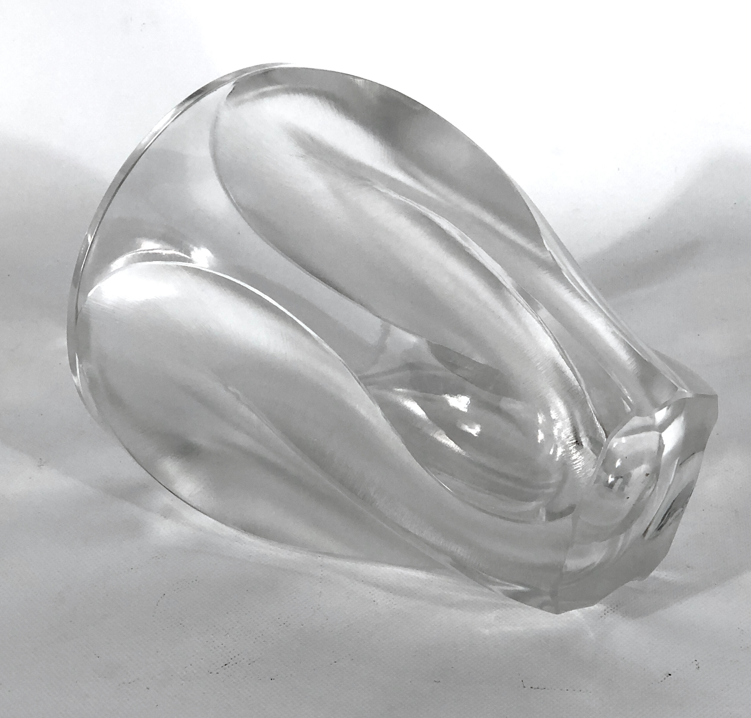 Lalique, Polished and Frosted Crystal Glass model Ingrid from 60s