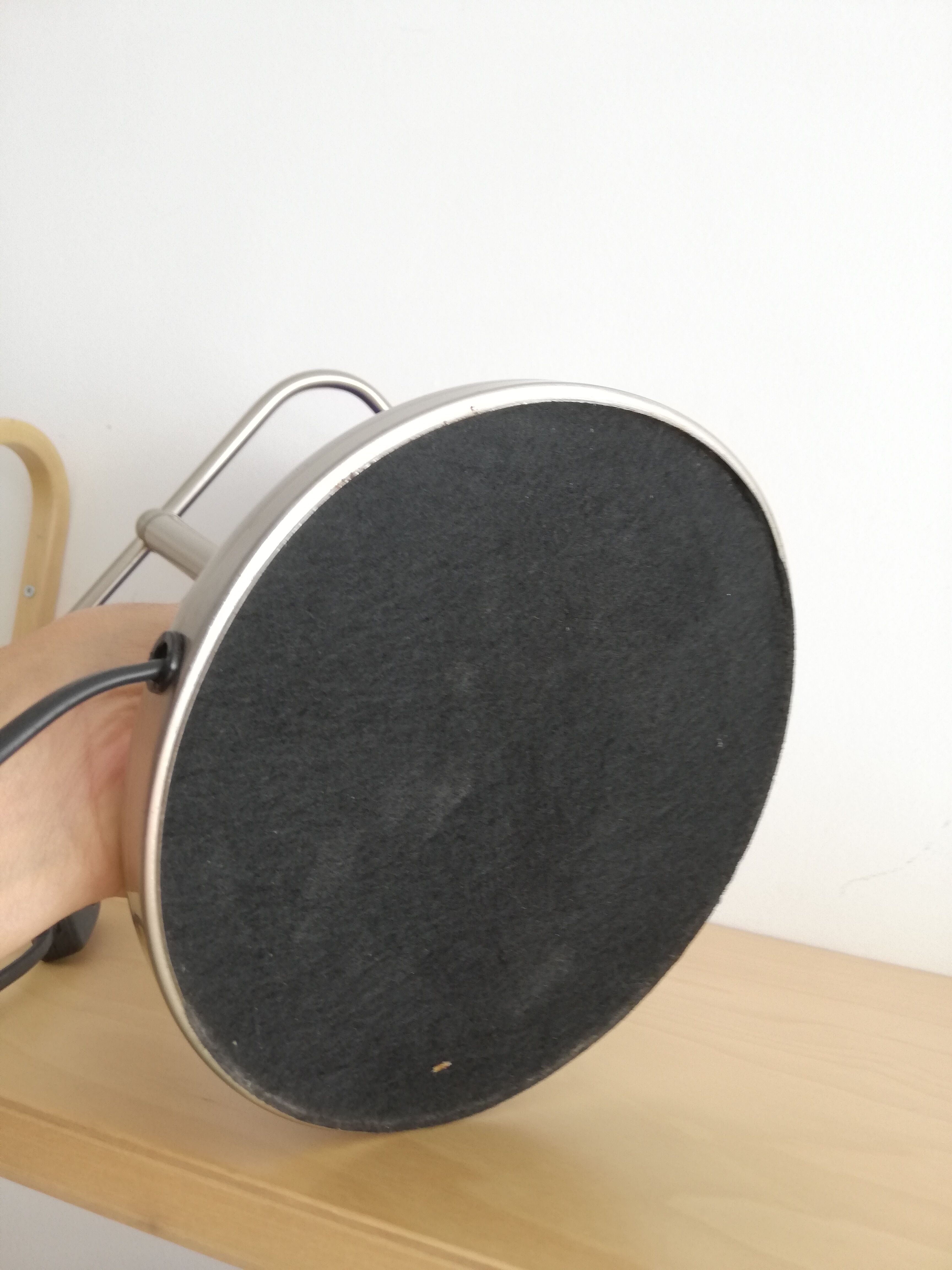 Blue glass and brass bankers lamp