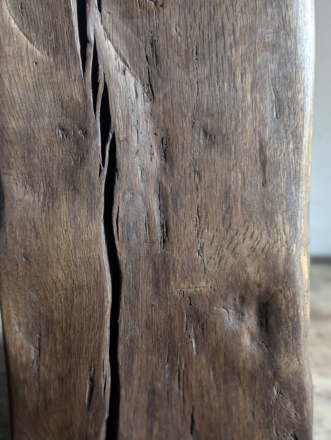 Antique oak pedestal