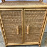 Vintage rattan floor