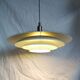 White pendant light, Scandinavian, space age, Poulsen style, 1990.
