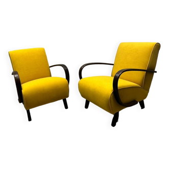 Fauteuils par Jindrich Halabala, 1940s, Set de 2