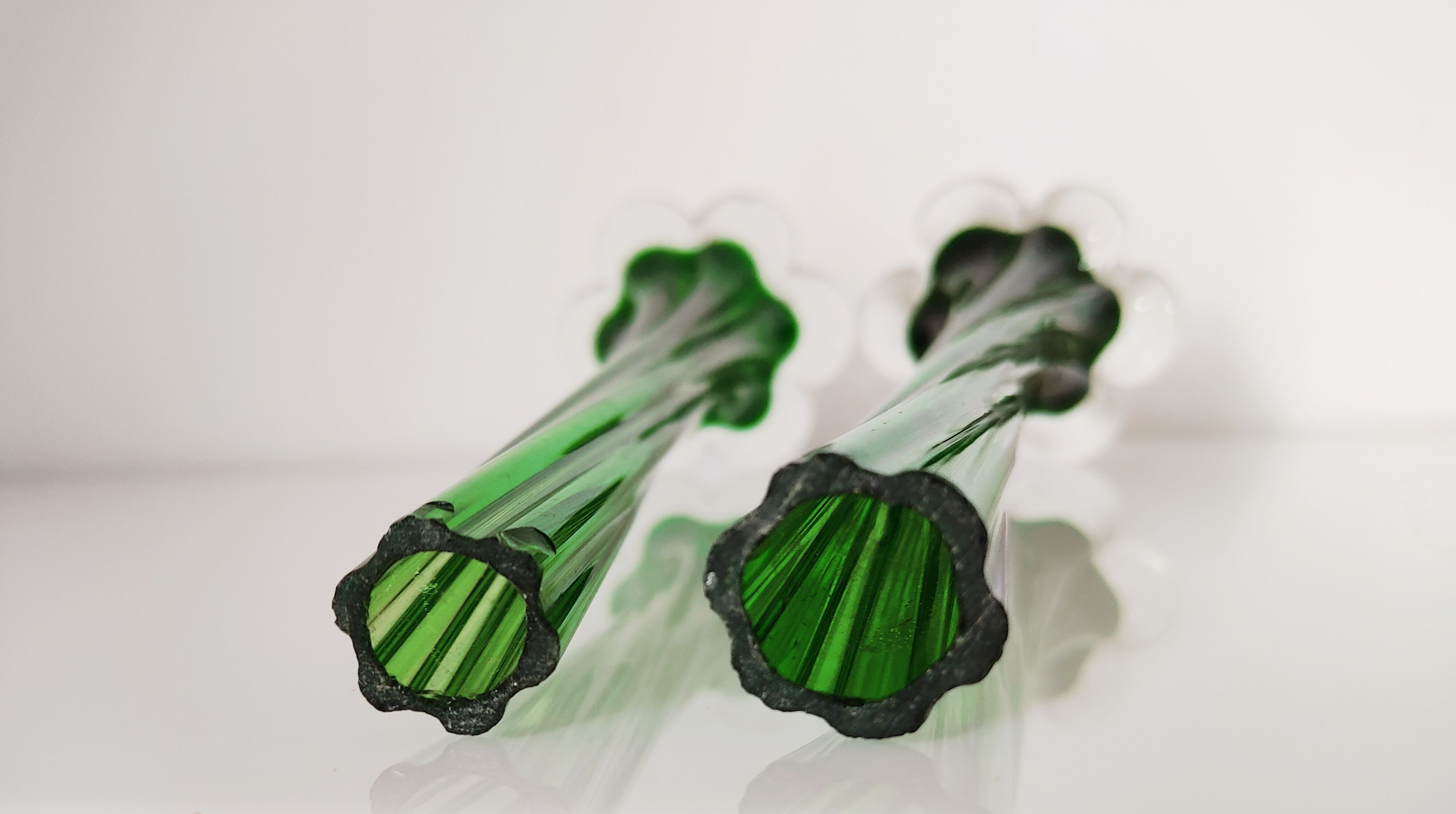 Pair of Murano glass soliflores