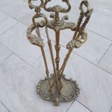 Bronze fireplace servant