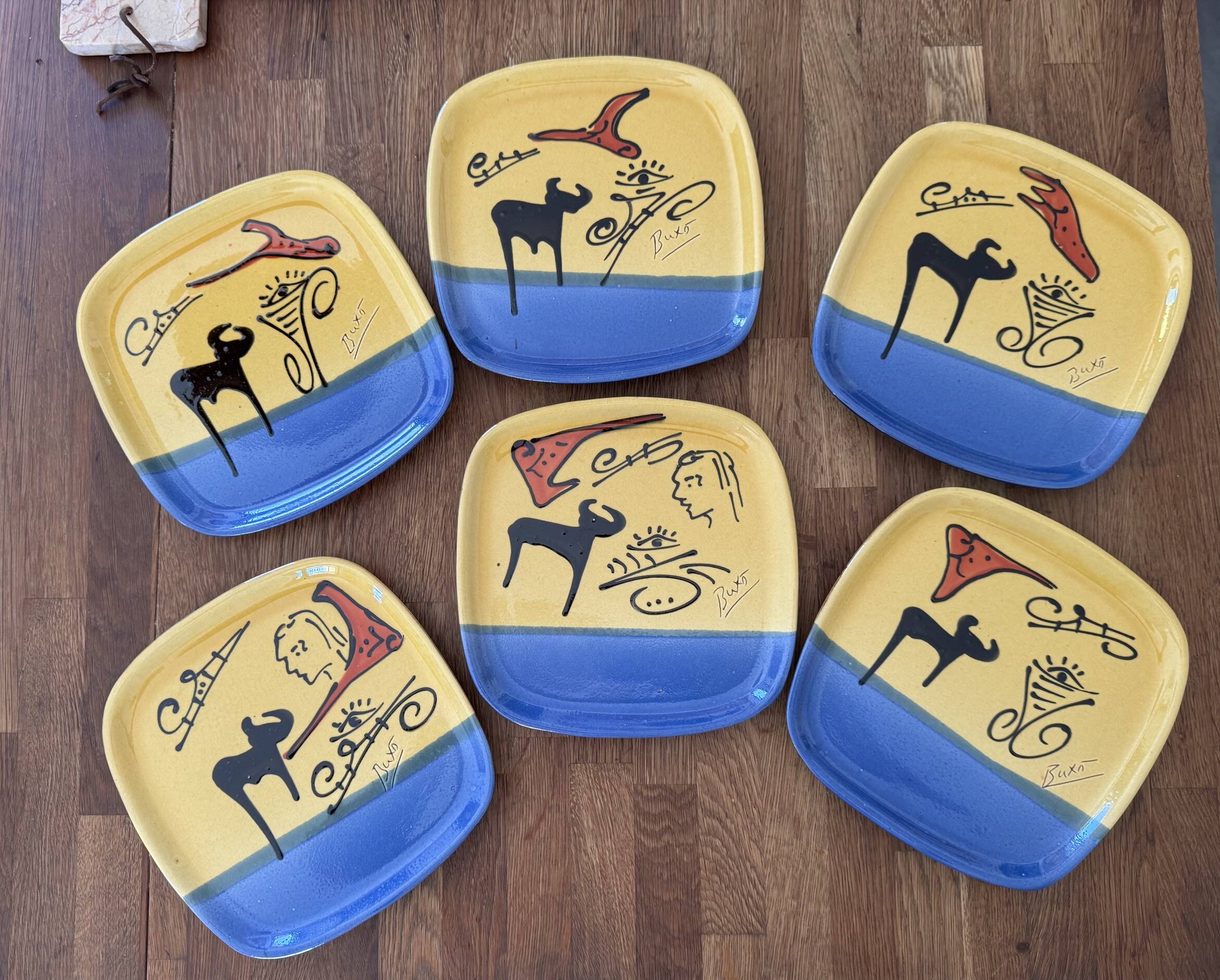6 Thomas Buxo plates