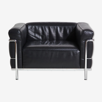 Fauteuil en cuir LC3 par Le Corbusier pour Cassina