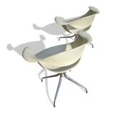DAF CHAIR - Pair of SWAG base chairs - George NELSON & Charles Pollock