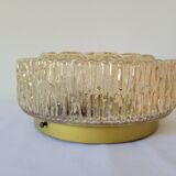 Amber molded glass ceiling lamp