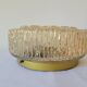 Amber molded glass ceiling lamp