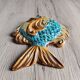 Vintage Ceramic Wall Decorative Fish - Mediterranean Style Decoration