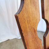 Ensemble de 2 chaises de salle à manger vintage tyroliennes en bois, style ferme autrichienne alpine