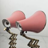 Pair of Italian Mid-Century Scissor Wall Lamps, 1950's