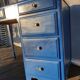 Art deco office blue roy 5 drawers