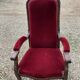 Fauteuil voltaire velours rouge