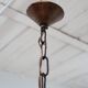 Pair of 1970s Brutalist Copper and Blown Glass Green Bottle Pendant Lamps