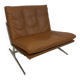 Scandinavian gold leather fireside chair, BO-561 by Preben Fabricius & Jørgen Kastholm