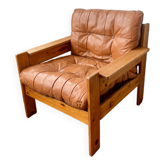 Pine armchair 1970s