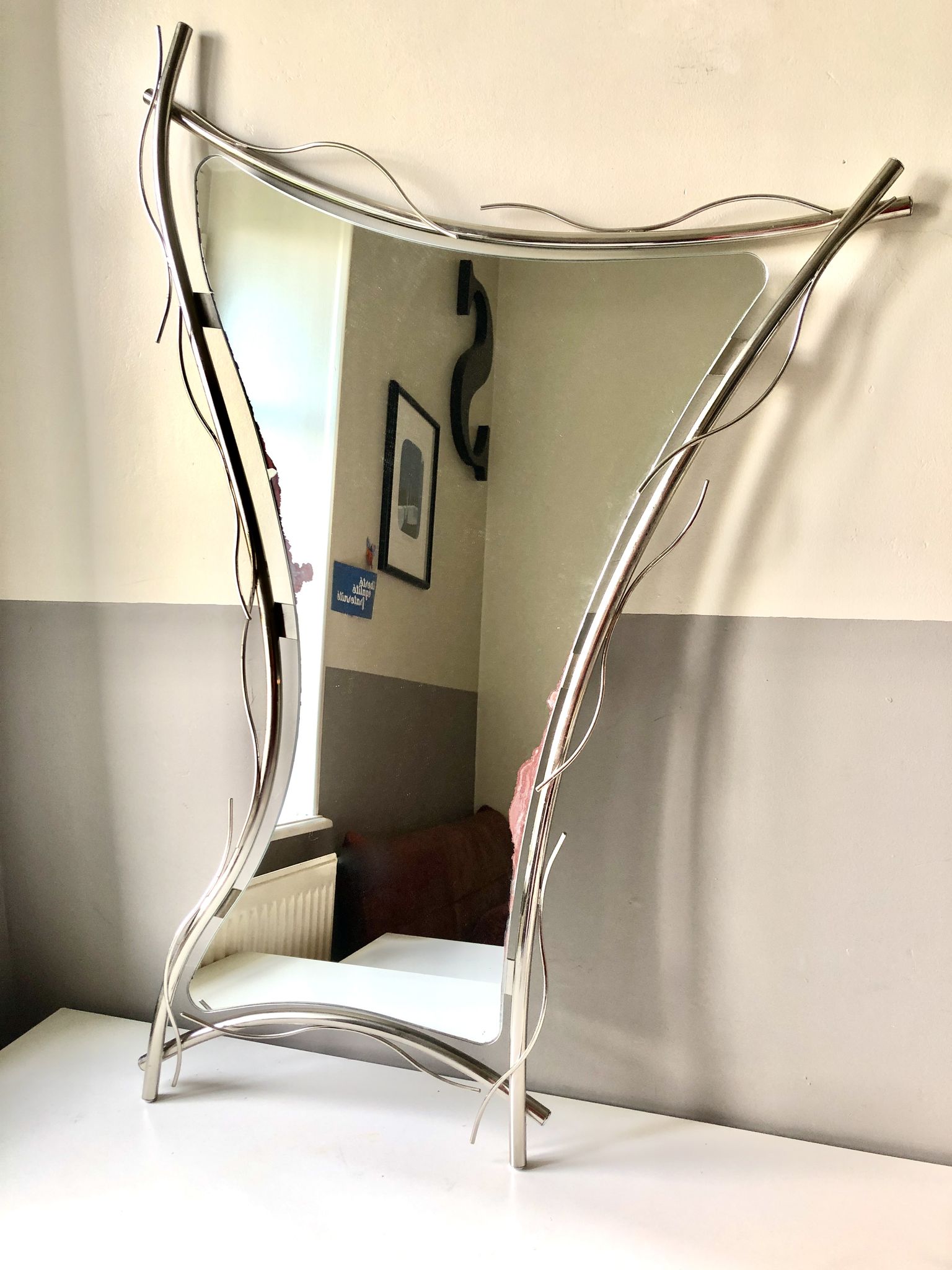 Freeform mirror 1970 Italy, 98x66 cm