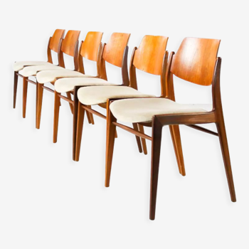Chaises de salle à manger en teck par Hartmut Lohmeyer pour Wilkahn