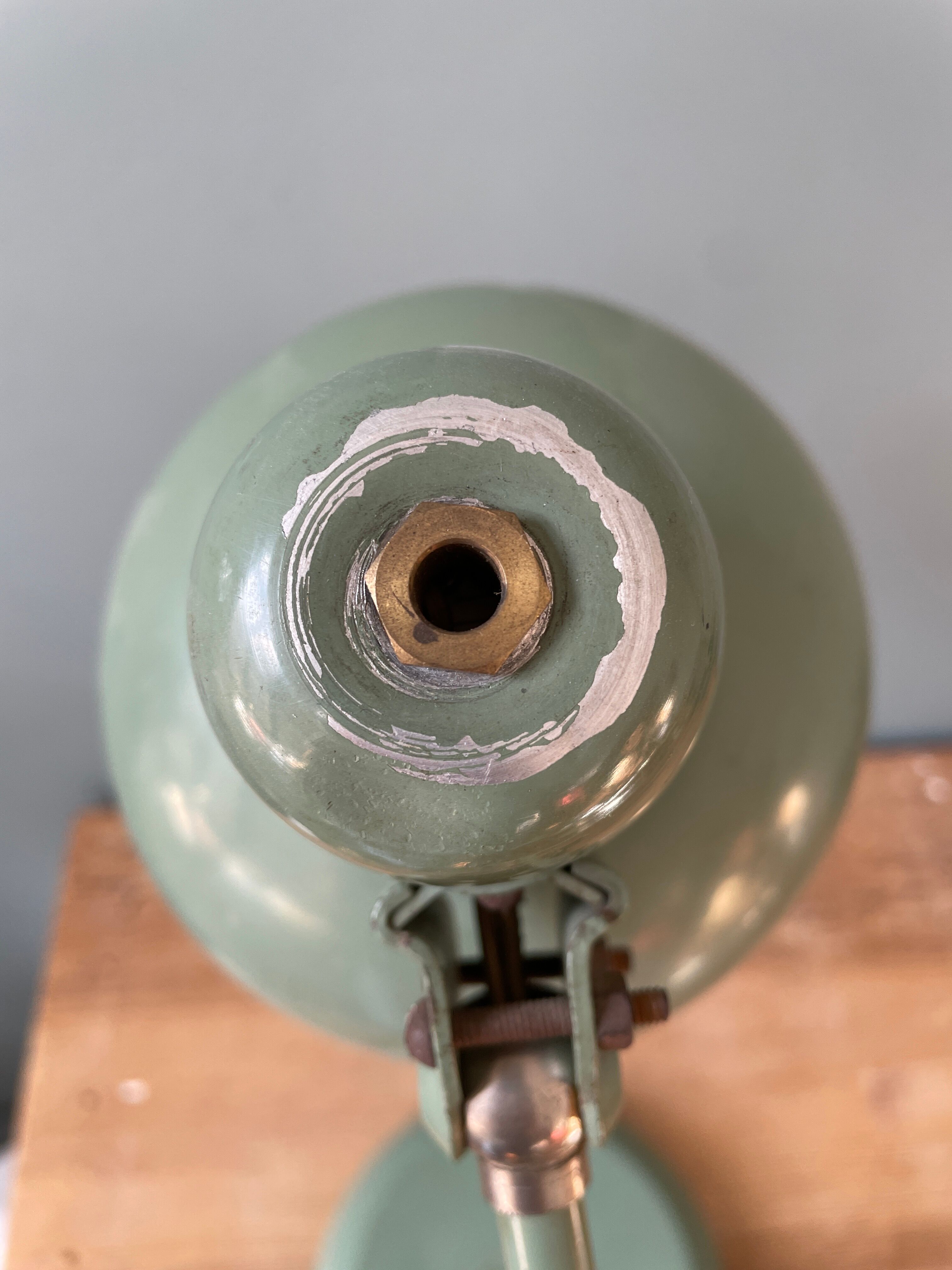 Military desk lamp with ball joint, circa 1950