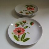 5 dessert plates from Moulin des Loups, Orchies, Gisèle model