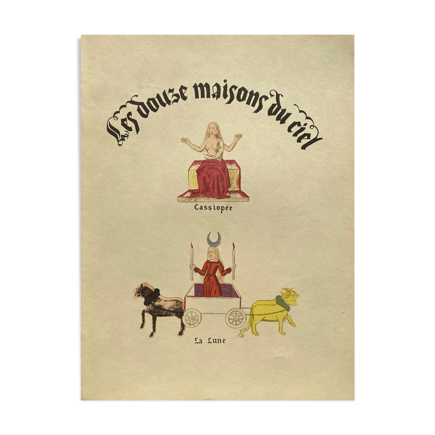 Vintage lithography astrology