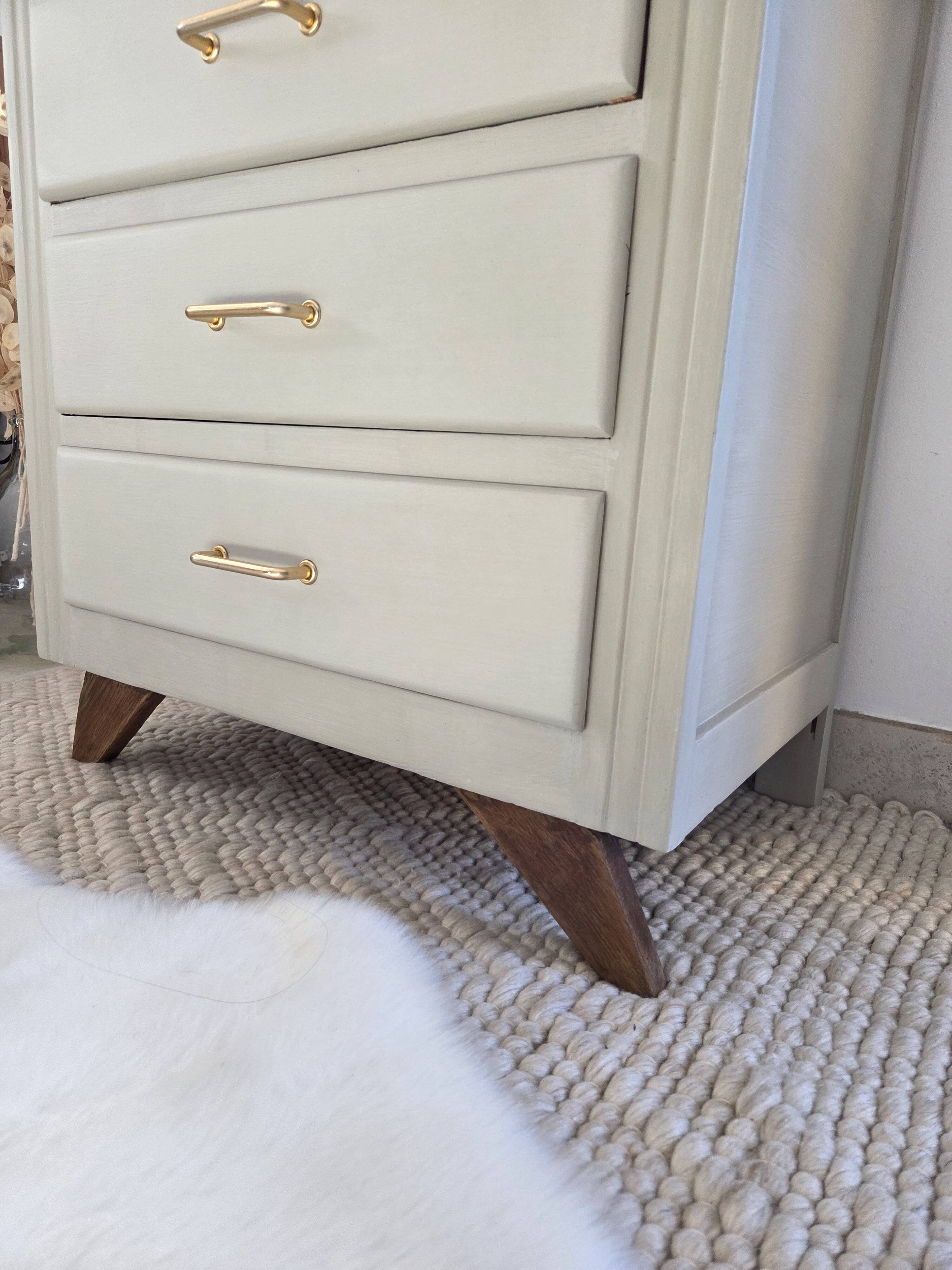 Chiffonnier 5 tiroirs et pieds compas vintage