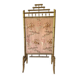 Fire screen, 19th century bamboo-style fireplace screen