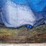 Oil on ancient canvas